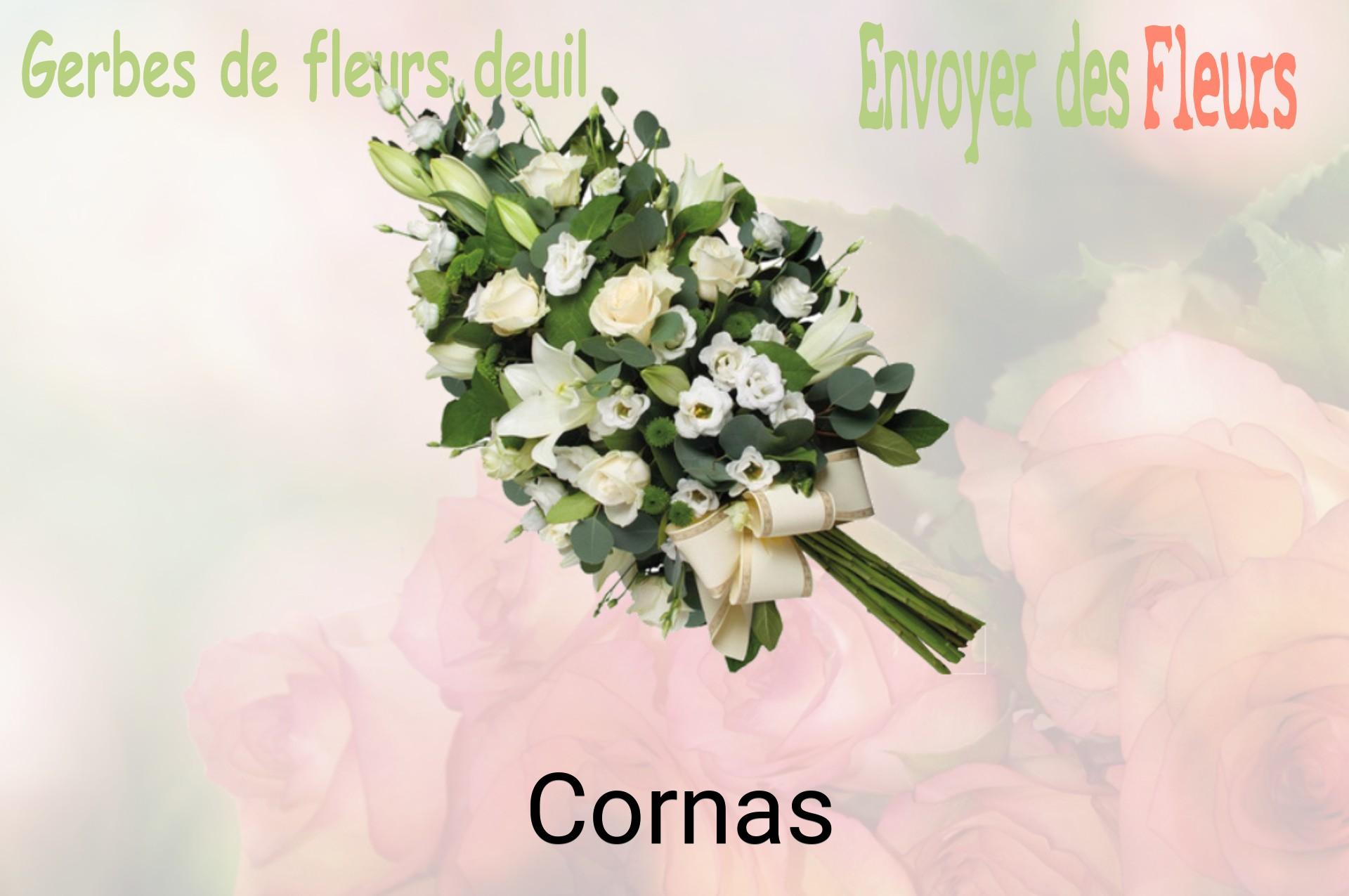Gerbe de fleurs de deuil livrée à Cornas